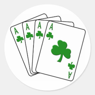 Shamrock Aces Classic Round Sticker
