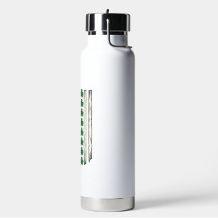 Shamrock American Flag Vintage Vector Design_1 Water Bottle