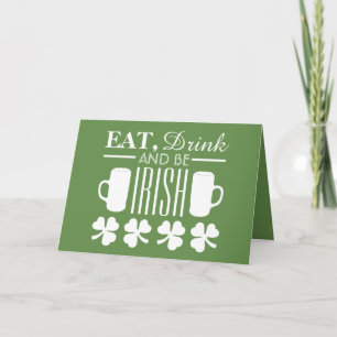 Shamrock and Beer  Card