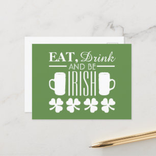 Shamrock and Beer Postcard
