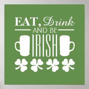Shamrock and Beer Poster