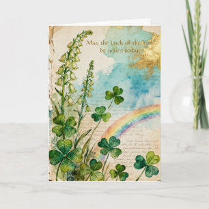 Shamrock and Foxglove Journal St. Patrick's Day Holiday Card