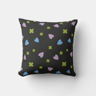 Shamrock and Hearts Pattern Cushion