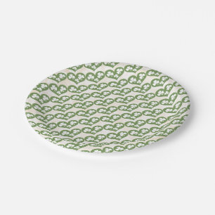 Shamrock and Hearts Wedding Paper Plate