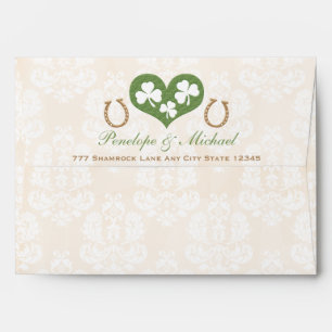 Shamrock and Horseshoe Wedding Envelopes