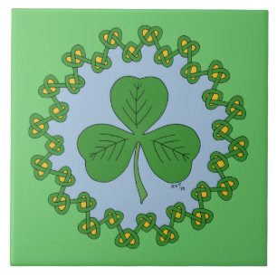 Shamrock and Knotwork Tile