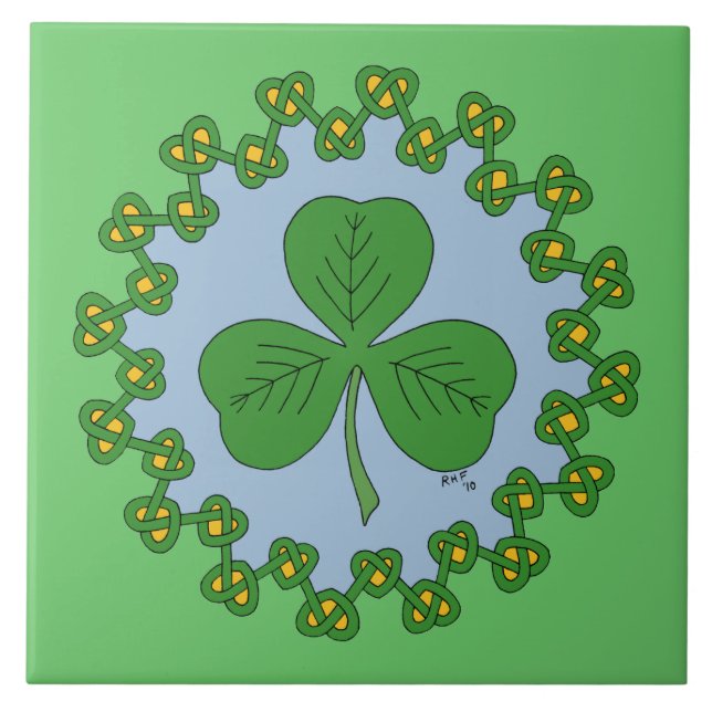 Shamrock and Knotwork Tile (Front)
