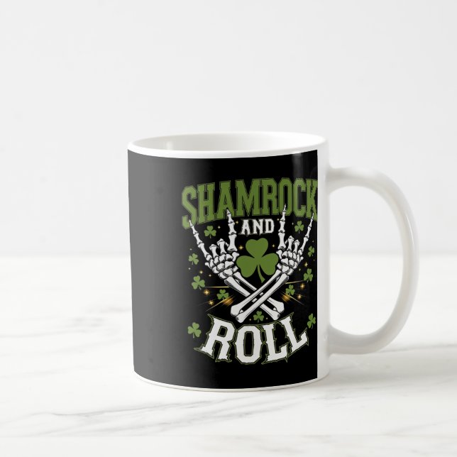 Shamrock And Roll Rock And Roll Saint Patrick's Da Coffee Mug (Right)