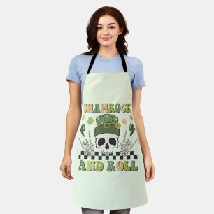 Shamrock and Roll - Skeleton Clover Apron