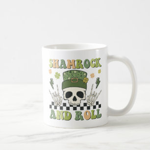 Shamrock and Roll - Skeleton Clover Coffee Mug