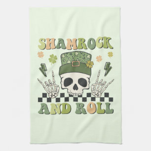 Shamrock and Roll - Skeleton Clover Tea Towel