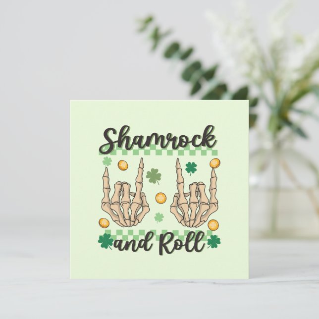 Shamrock and Roll - Skeleton Hand (Standing Front)