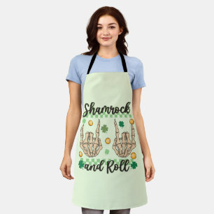 Shamrock and Roll - Skeleton Hand Apron