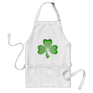 Shamrock apron white