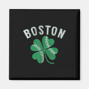 Shamrock Baseball Clover Boston St Patricks Day Magnet