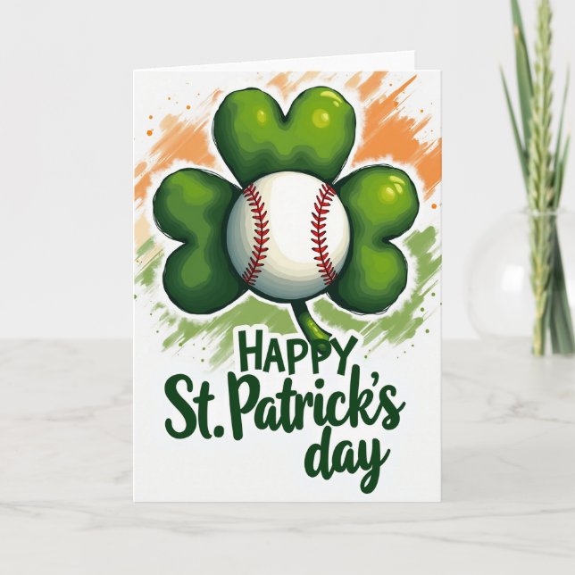 Shamrock Baseball Pattern Card (Front)