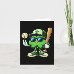 Shamrock Baseball Shirts Funny St Patricks Day Boy Card