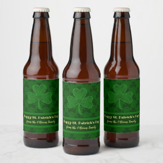Shamrock Beer Bottle Label