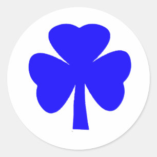 Shamrock Blue The MUSEUM Zazzle Gifts Classic Round Sticker