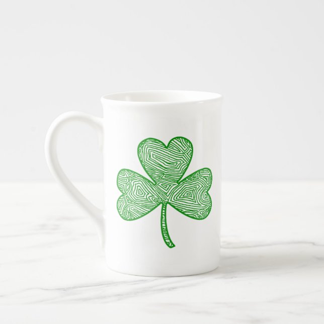 Shamrock Bone China Mug (Left)