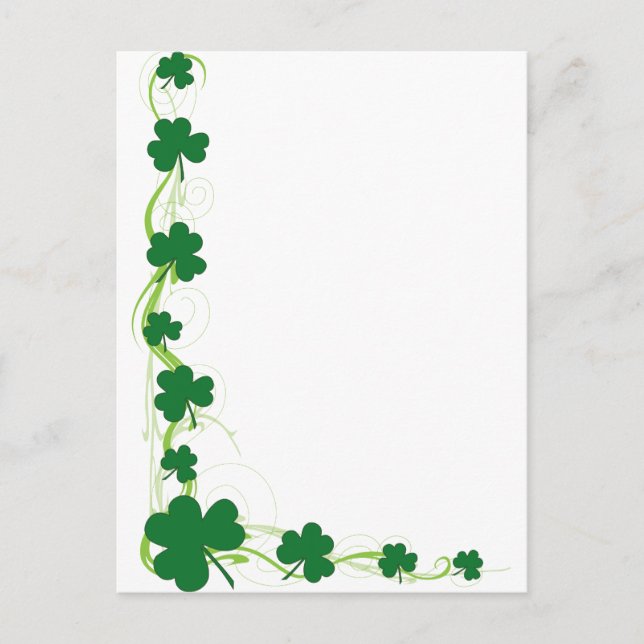 Shamrock Border Postcard (Front)