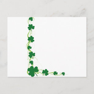 Shamrock Border Postcard