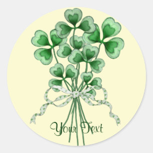 Shamrock Bouquet Classic Round Sticker