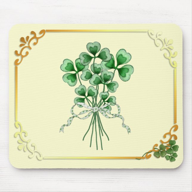 Shamrock Bouquet Mouse Mat (Front)