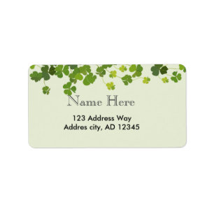 Shamrock bouquet, st patrick's day label