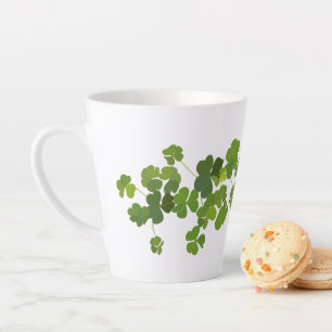 Shamrock bouquet, st patrick's day   latte mug