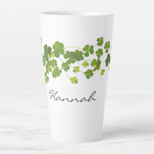 Shamrock bouquet, st patrick's day latte mug