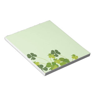 Shamrock bouquet, st patrick's day notepad