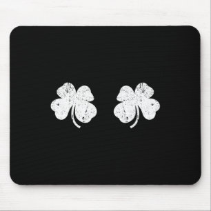 Shamrock Breast Shirt Irish S Breasties St Patrick Mouse Mat