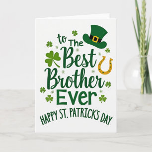 Shamrock Brother St Patricks Card