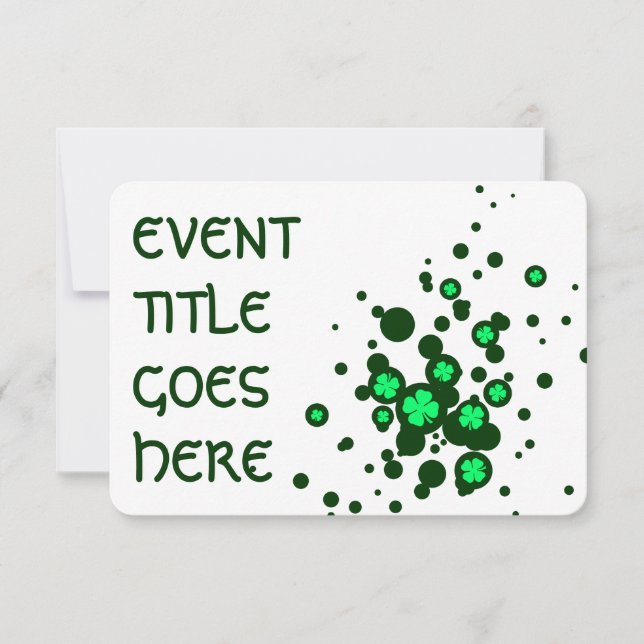 shamrock bubbles invitation (Front)