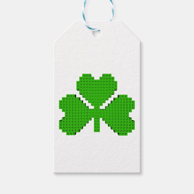 Shamrock Building Blocks Drawing Gift Tags (Front)