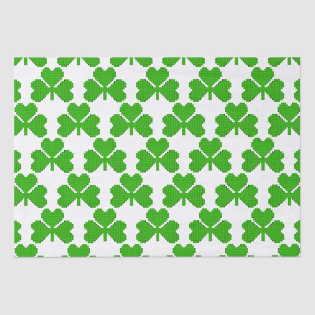 Shamrock Building Blocks Drawing Tissue Paper (Front)