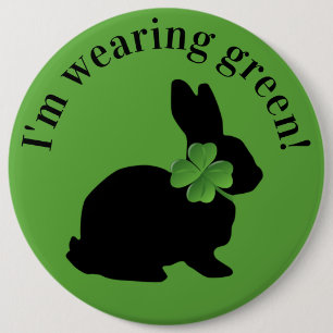Shamrock Bunny 6 Cm Round Badge