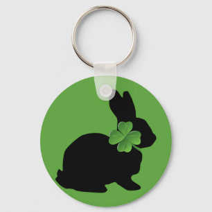 Shamrock Bunny Key Ring