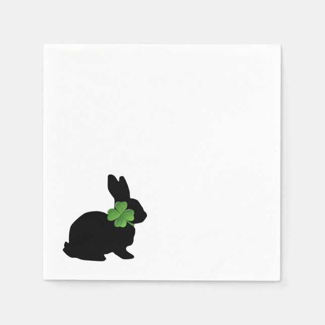 Shamrock Bunny Napkin (Front)
