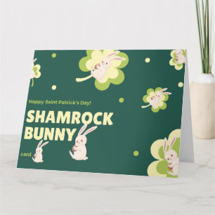 Shamrock Bunny St. Patrick's Day  Card