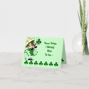 Shamrock Card Irish Blessing St. Patrick's Day
