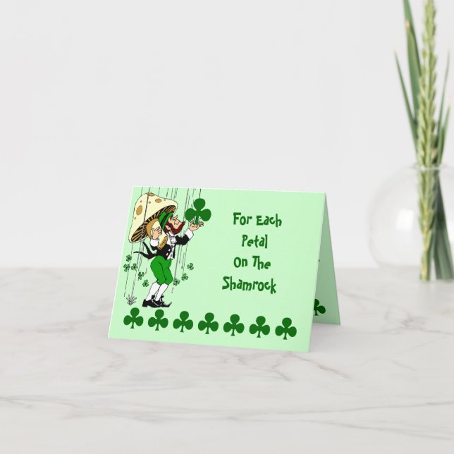 Shamrock Card Irish Blessing St. Patrick's Day (Front)