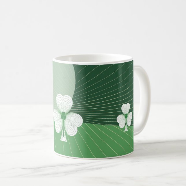 Shamrock Cascade Coffee Mug (Front Right)