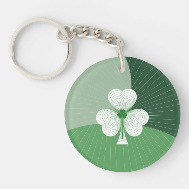 Shamrock Cascade  Key Ring (Front)