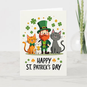 Shamrock Cats Happy Day Card