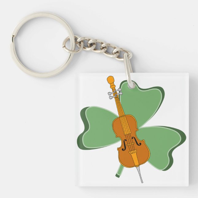 Shamrock Cello Key Ring (Front)