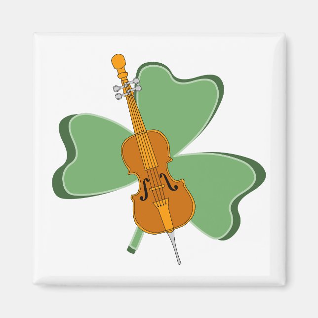 Shamrock Cello Magnet (Front)