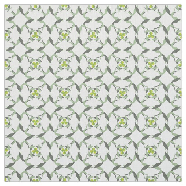 Shamrock Celtic Inspired Pattern St. Patrick’s Day Fabric (Swatch)