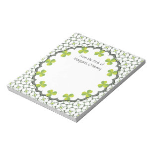 Shamrock Celtic Inspired Personalised Notepad